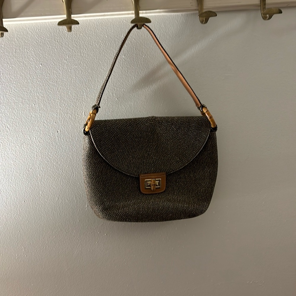 Eric Javits Shoulder Bag with Bamboo Details